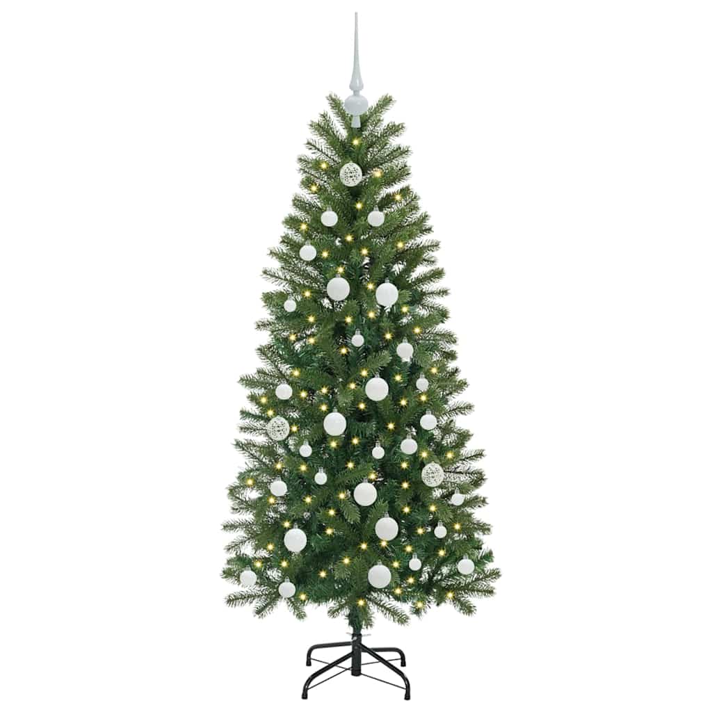 Árvore de Natal Artificial com 150 LEDs Verde 150 cm PE e PVC