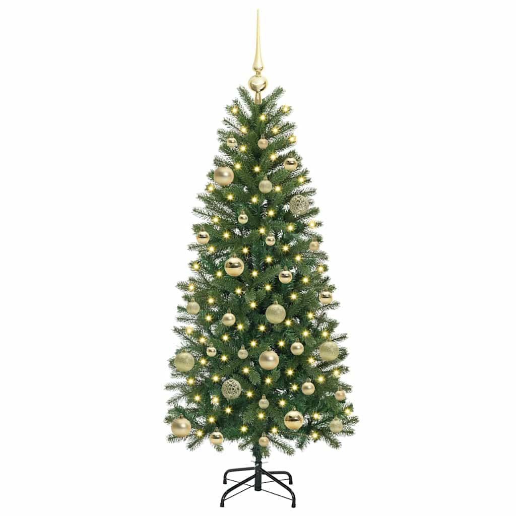 Árvore de Natal Artificial com 150 LEDs Verde 150 cm PE e PVC