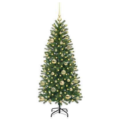 Árvore de Natal Artificial com 150 LEDs Verde 150 cm PE e PVC