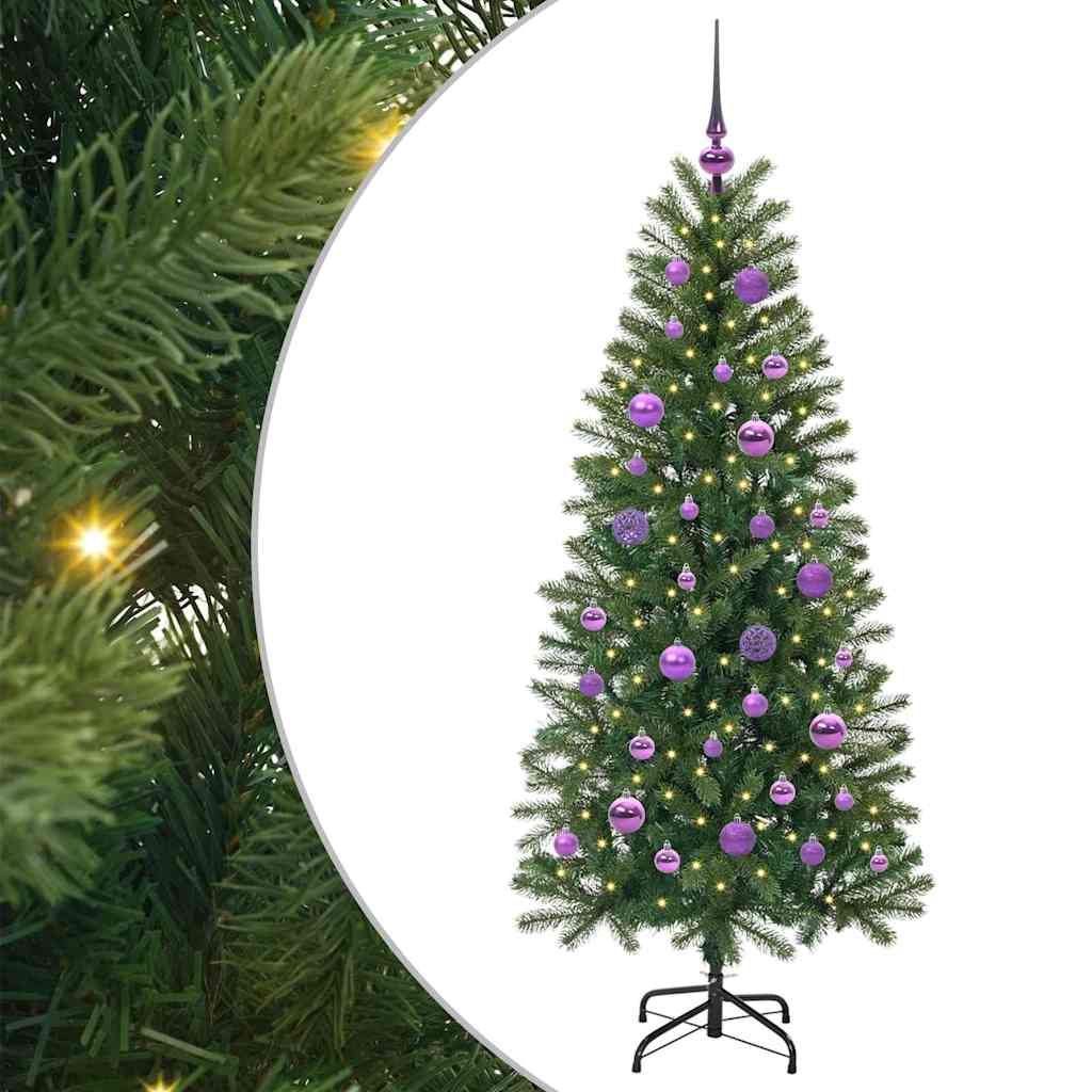 Árvore de Natal Artificial com 150 LEDs Verde 150 cm PE e PVC