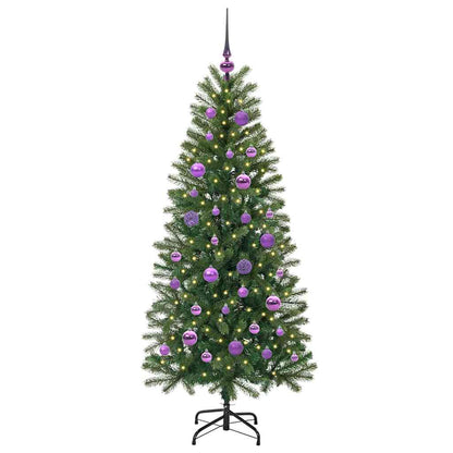 Árvore de Natal Artificial com 150 LEDs Verde 150 cm PE e PVC