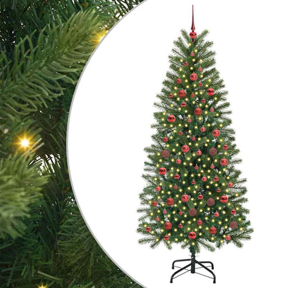 Árvore de Natal Artificial com 300 LEDs Verde 180 cm PE e PVC