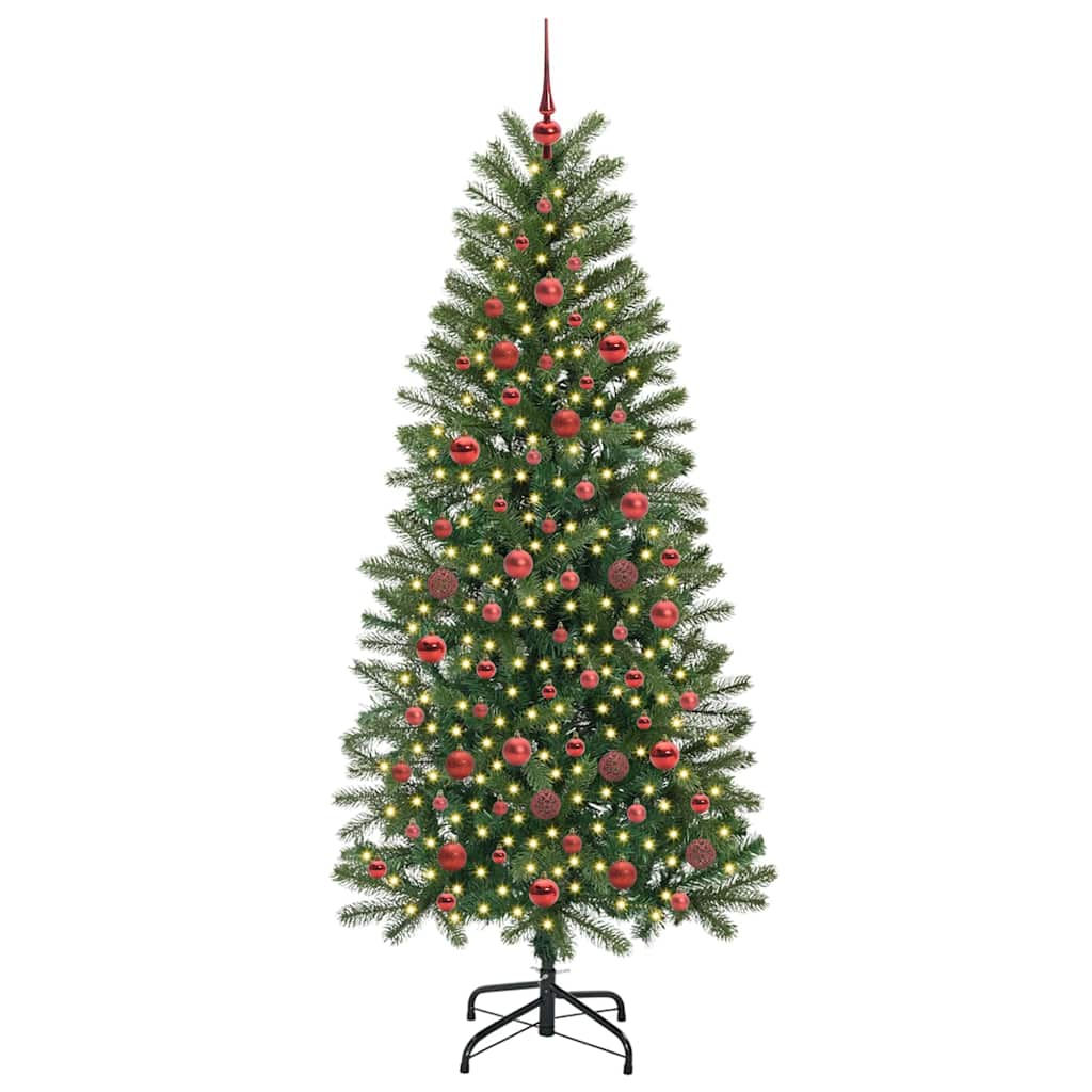 Árvore de Natal Artificial com 300 LEDs Verde 180 cm PE e PVC