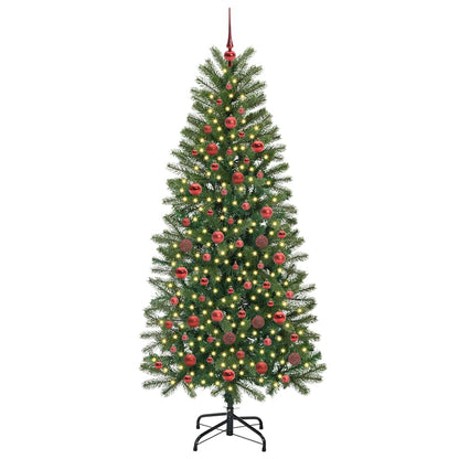 Árvore de Natal Artificial com 300 LEDs Verde 180 cm PE e PVC