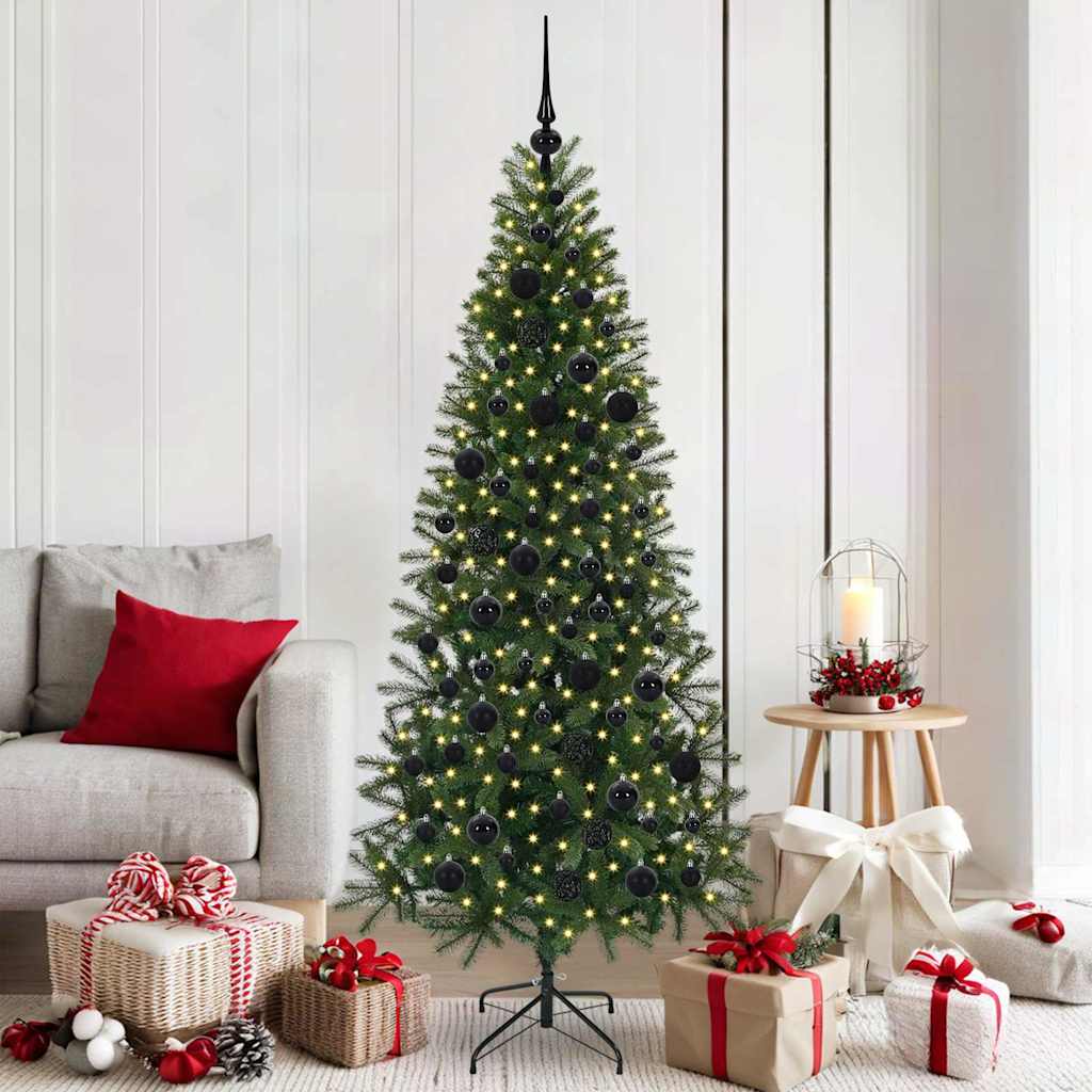 Árvore de Natal Artificial com 300 LEDs Verde 180 cm PE e PVC