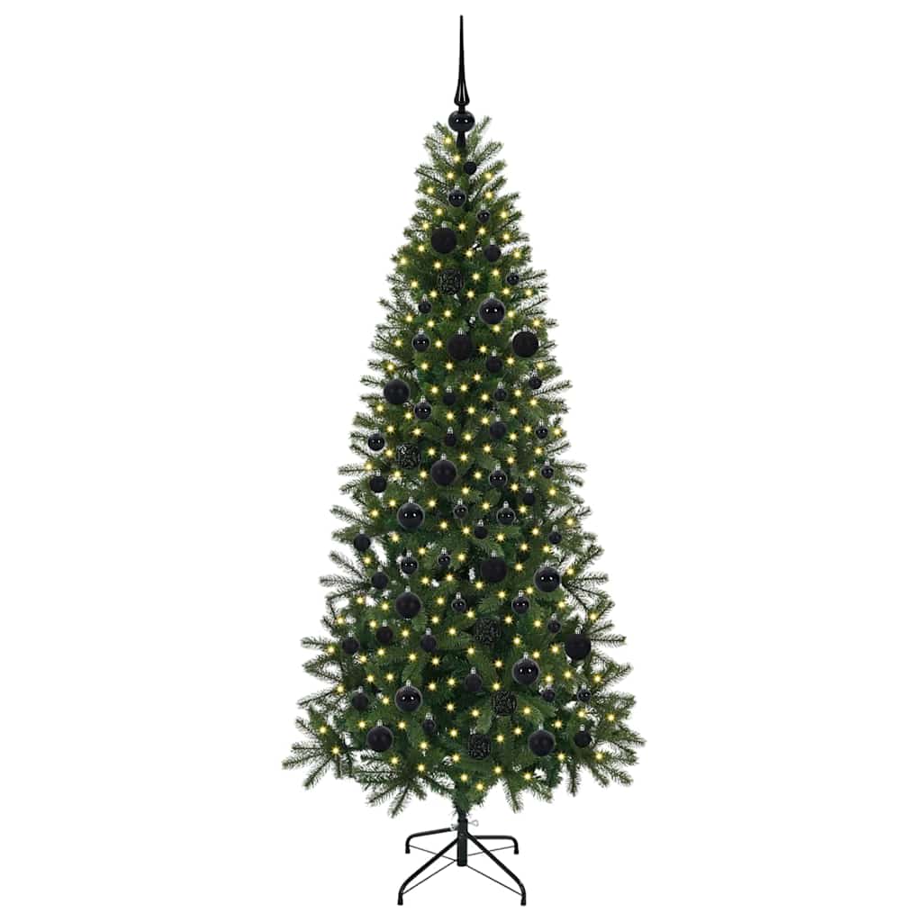 Árvore de Natal Artificial com 300 LEDs Verde 180 cm PE e PVC