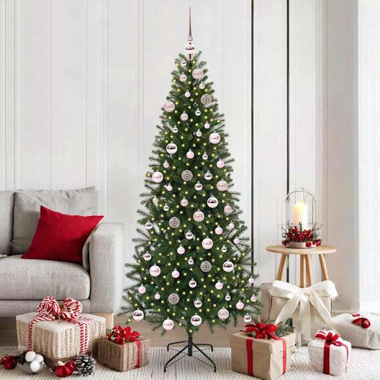 Árvore de Natal Artificial com 300 LEDs Verde 180 cm PE e PVC