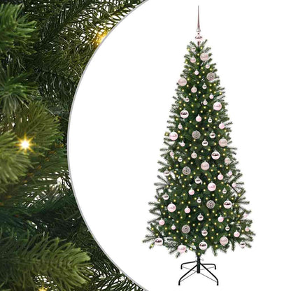 Árvore de Natal Artificial com 300 LEDs Verde 180 cm PE e PVC
