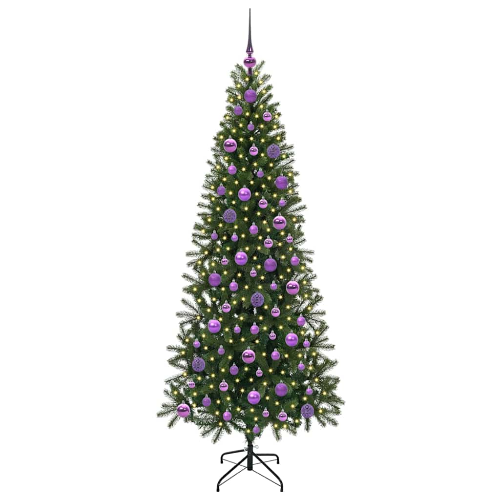 Árvore de Natal Artificial com 300 LEDs Verde 180 cm PE e PVC