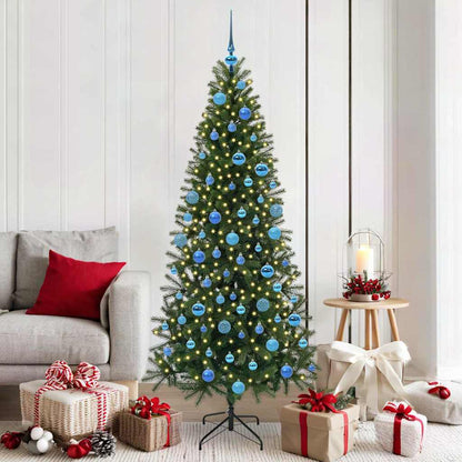 Árvore de Natal Artificial com 300 LEDs Verde 180 cm PE e PVC