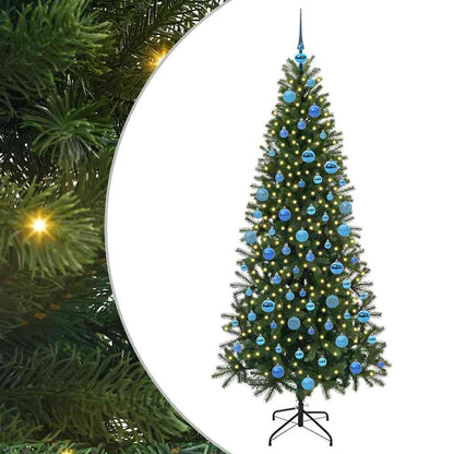Árvore de Natal Artificial com 300 LEDs Verde 180 cm PE e PVC