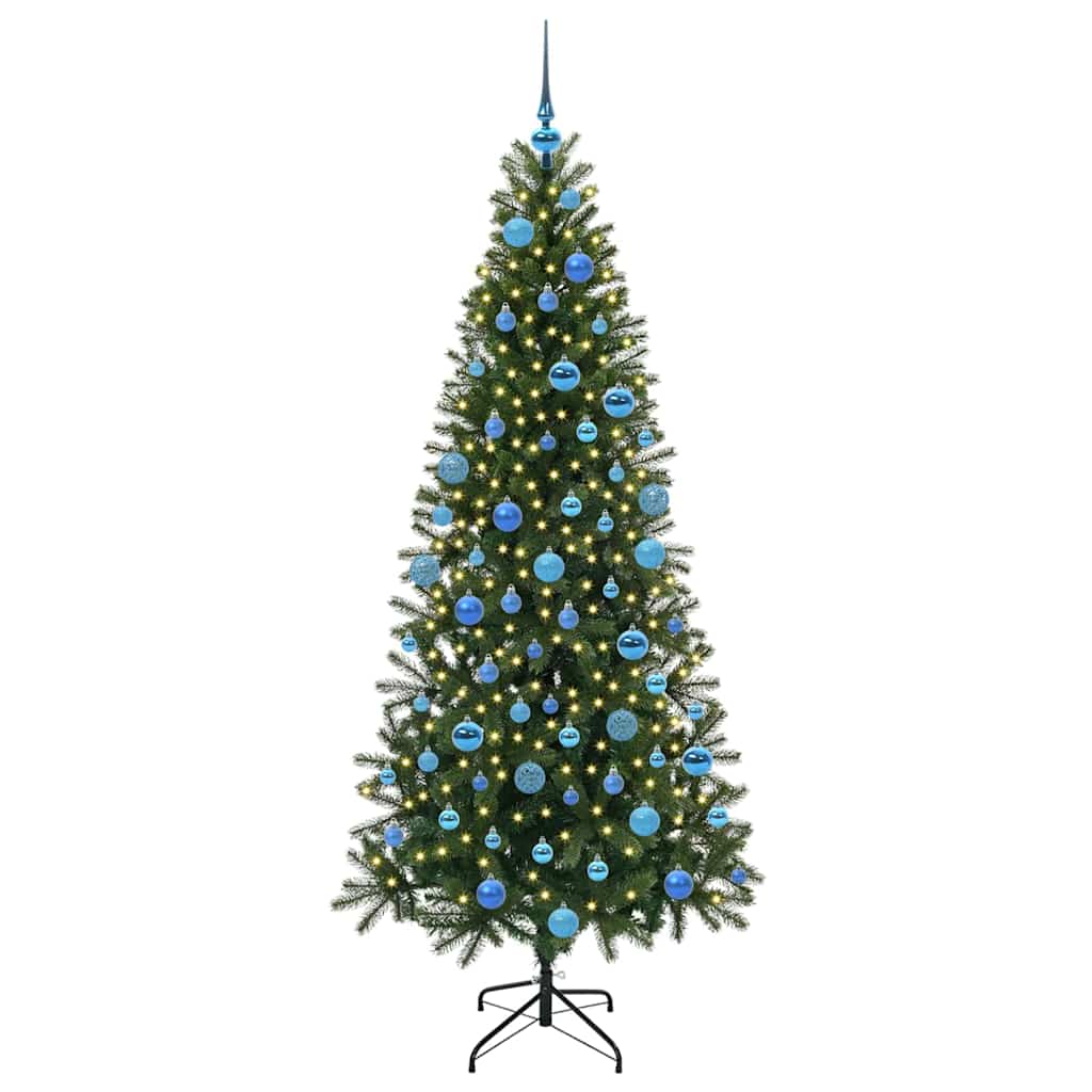 Árvore de Natal Artificial com 300 LEDs Verde 180 cm PE e PVC