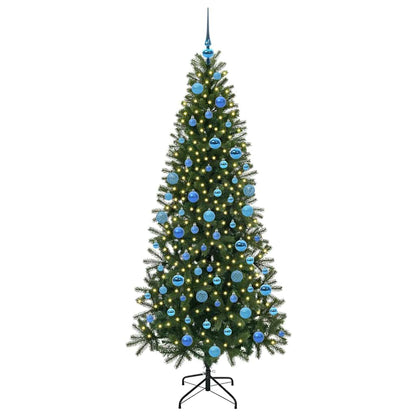 Árvore de Natal Artificial com 300 LEDs Verde 180 cm PE e PVC
