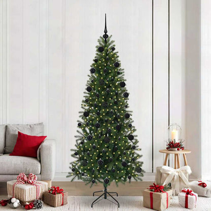 Árvore de Natal Artificial com 300 LEDs Verde 210 cm PE e PVC