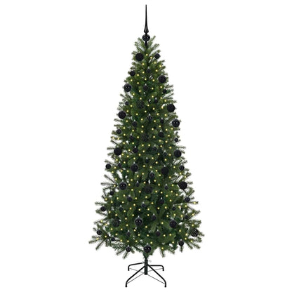 Árvore de Natal Artificial com 300 LEDs Verde 210 cm PE e PVC
