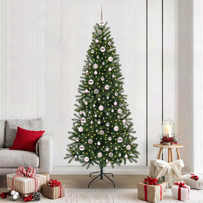 Árvore de Natal Artificial com 300 LEDs Verde 210 cm PE e PVC