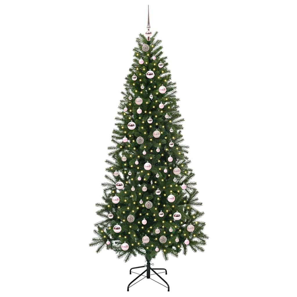 Árvore de Natal Artificial com 300 LEDs Verde 210 cm PE e PVC