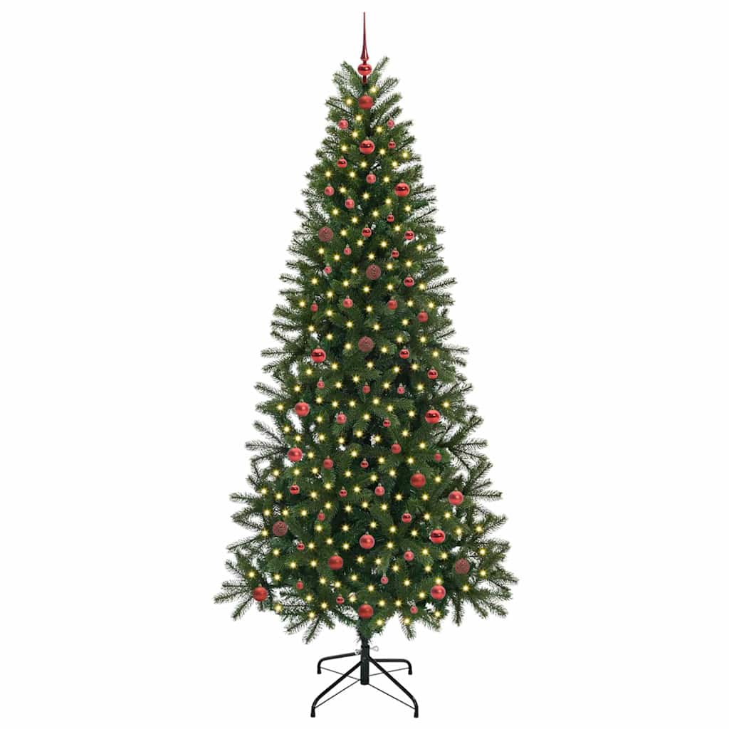 Árvore de Natal Artificial com 300 LEDs Verde 240 cm PE e PVC