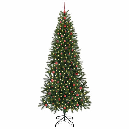 Árvore de Natal Artificial com 300 LEDs Verde 240 cm PE e PVC