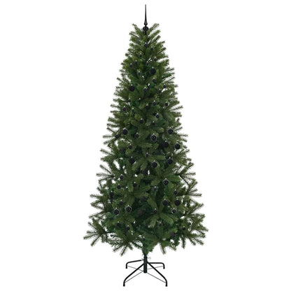 Árvore de Natal Artificial com 300 LEDs Verde 240 cm PE e PVC