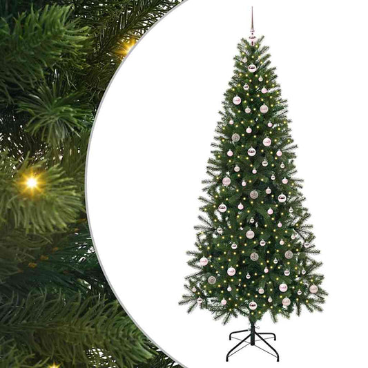 Árvore de Natal Artificial com 300 LEDs Verde 240 cm PE e PVC