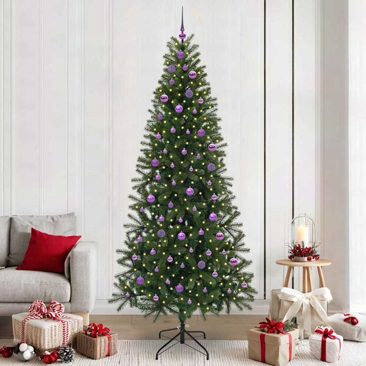 Árvore de Natal Artificial com 300 LEDs Verde 240 cm PE e PVC