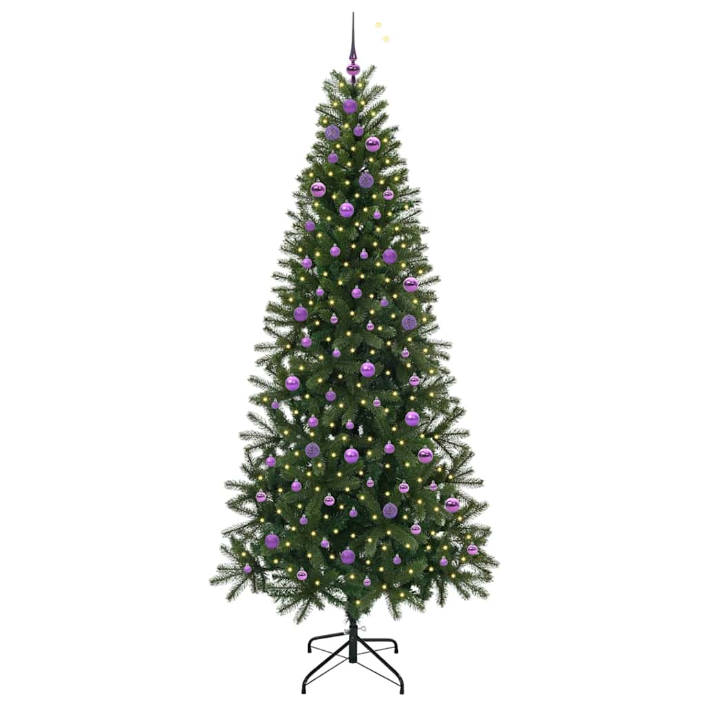 Árvore de Natal Artificial com 300 LEDs Verde 240 cm PE e PVC