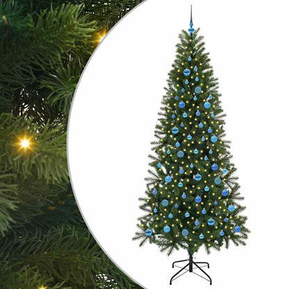 Árvore de Natal Artificial com 300 LEDs Verde 240 cm PE e PVC