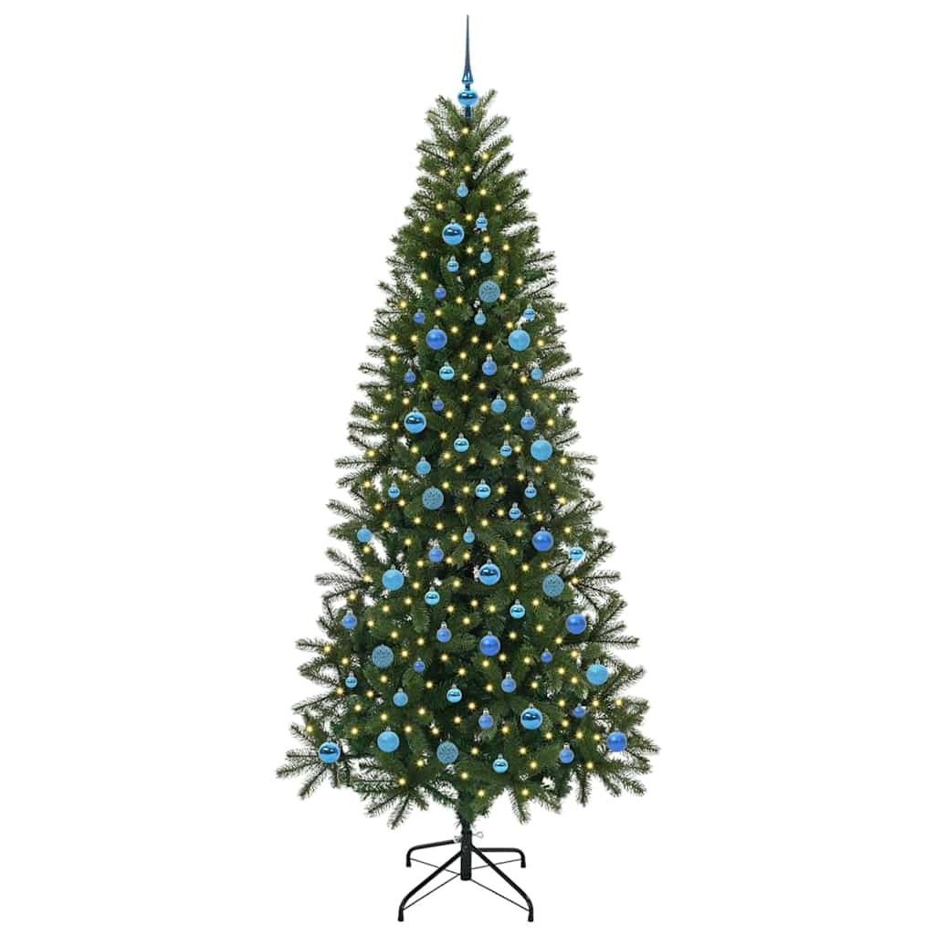 Árvore de Natal Artificial com 300 LEDs Verde 240 cm PE e PVC