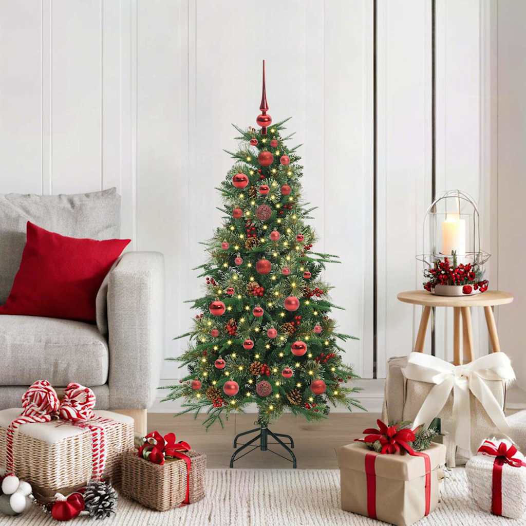 Árvore de Natal Articulada Artificial Verde 120 cm PE e PVC