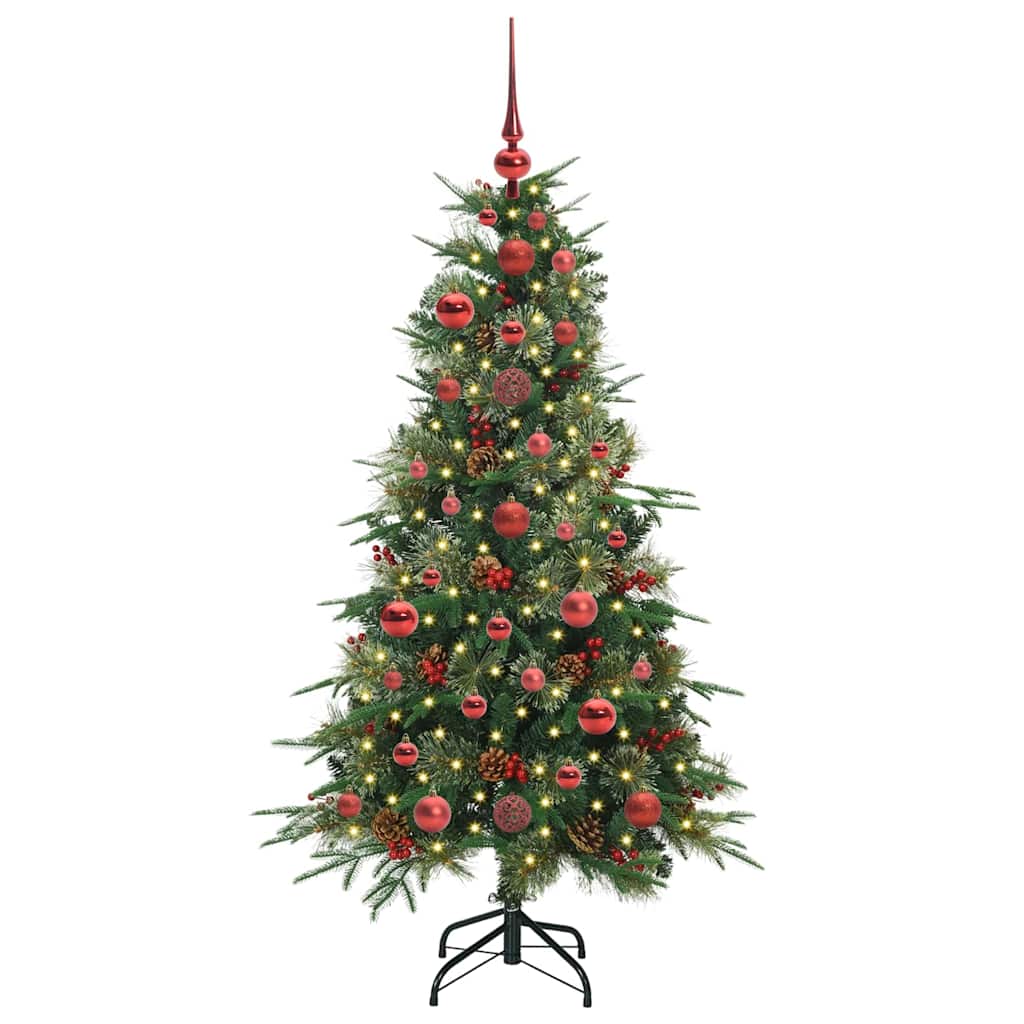 Árvore de Natal Articulada Artificial Verde 120 cm PE e PVC