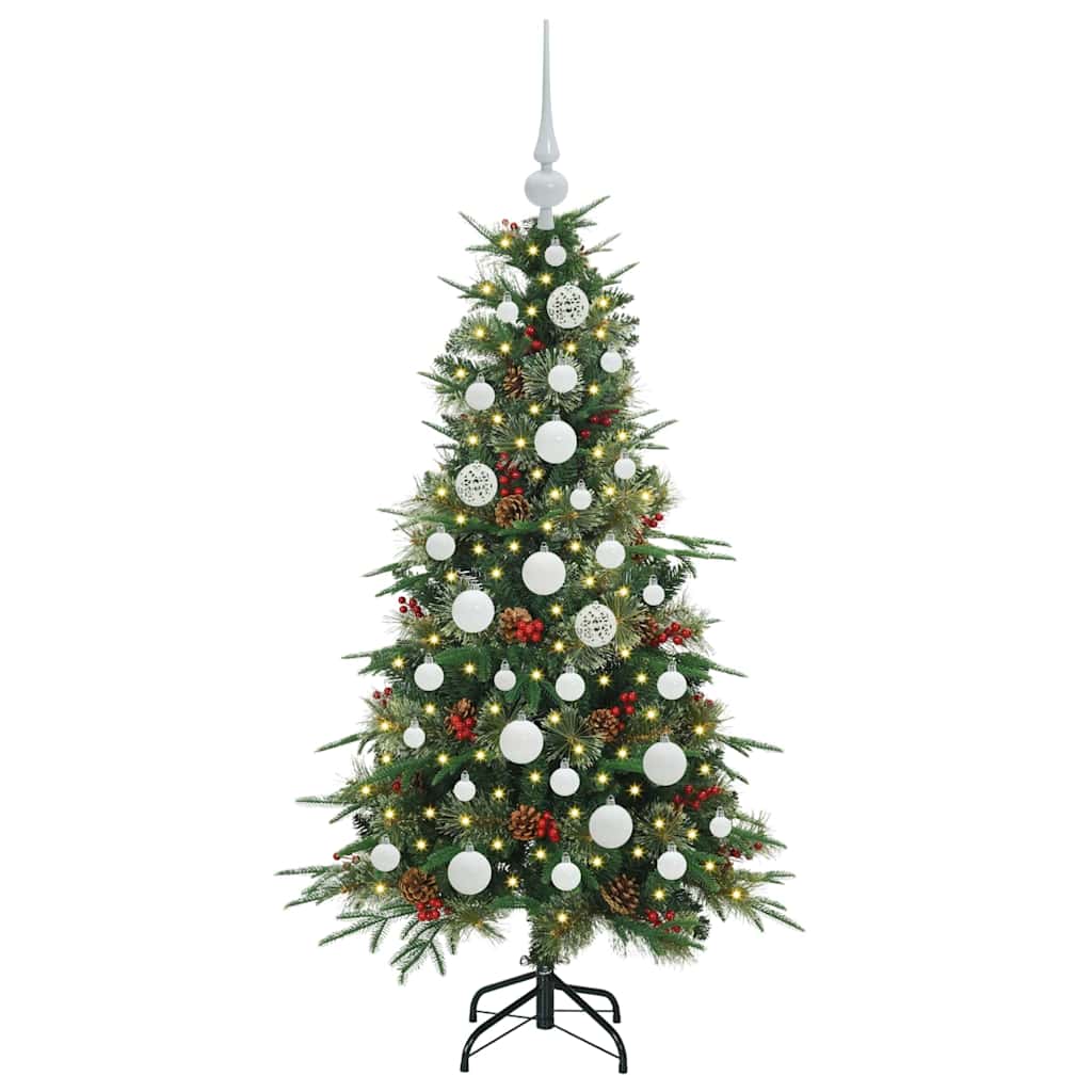 Árvore de Natal Articulada Artificial Verde 120 cm PE e PVC