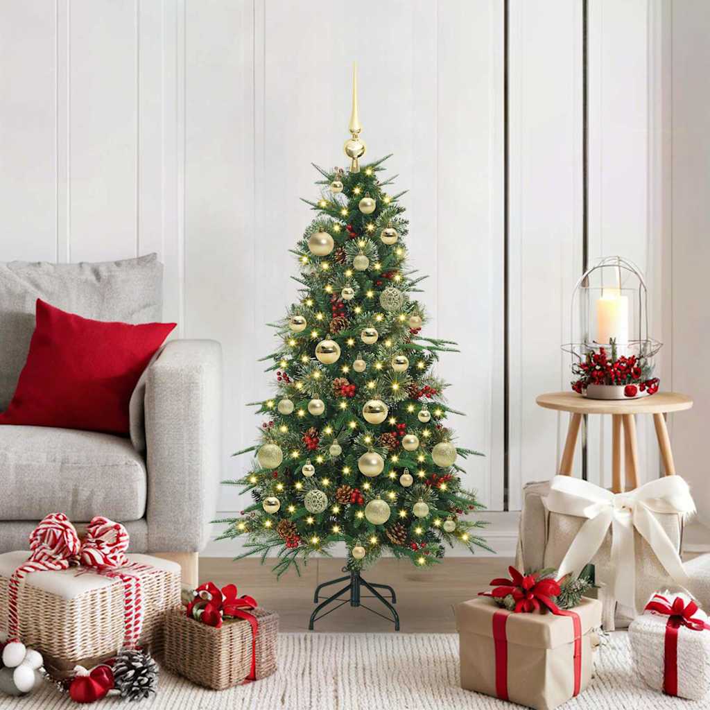 Árvore de Natal Articulada Artificial Verde 120 cm PE e PVC