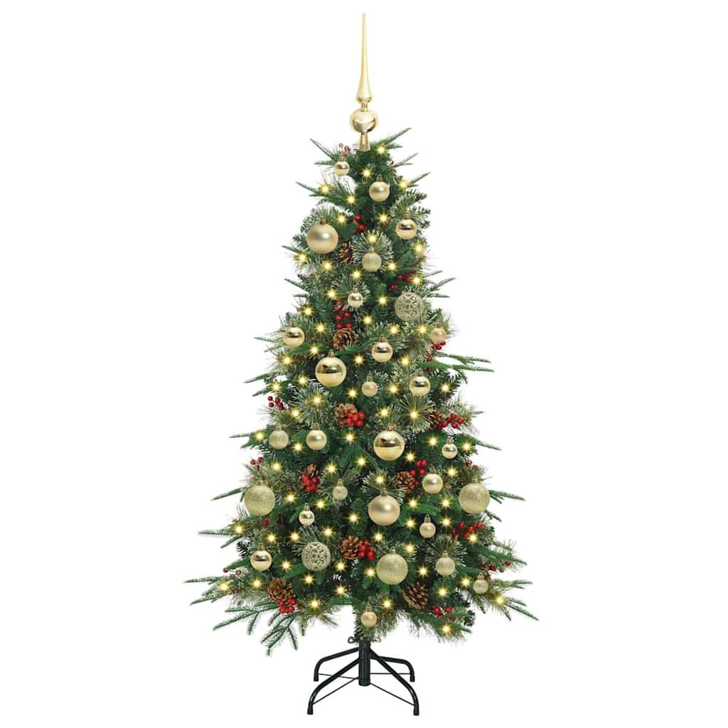 Árvore de Natal Articulada Artificial Verde 120 cm PE e PVC
