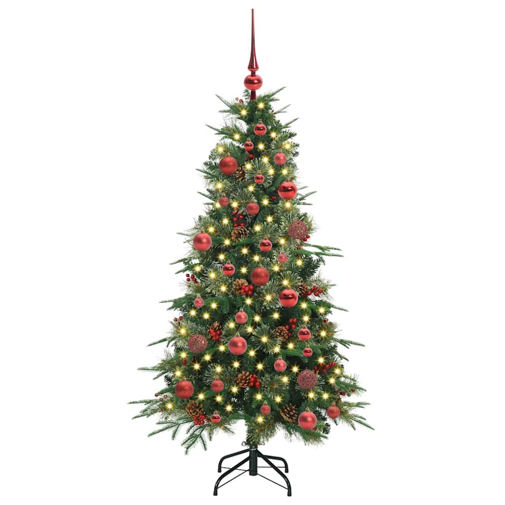 Árvore de Natal Articulada Artificial Verde 150 cm PE e PVC