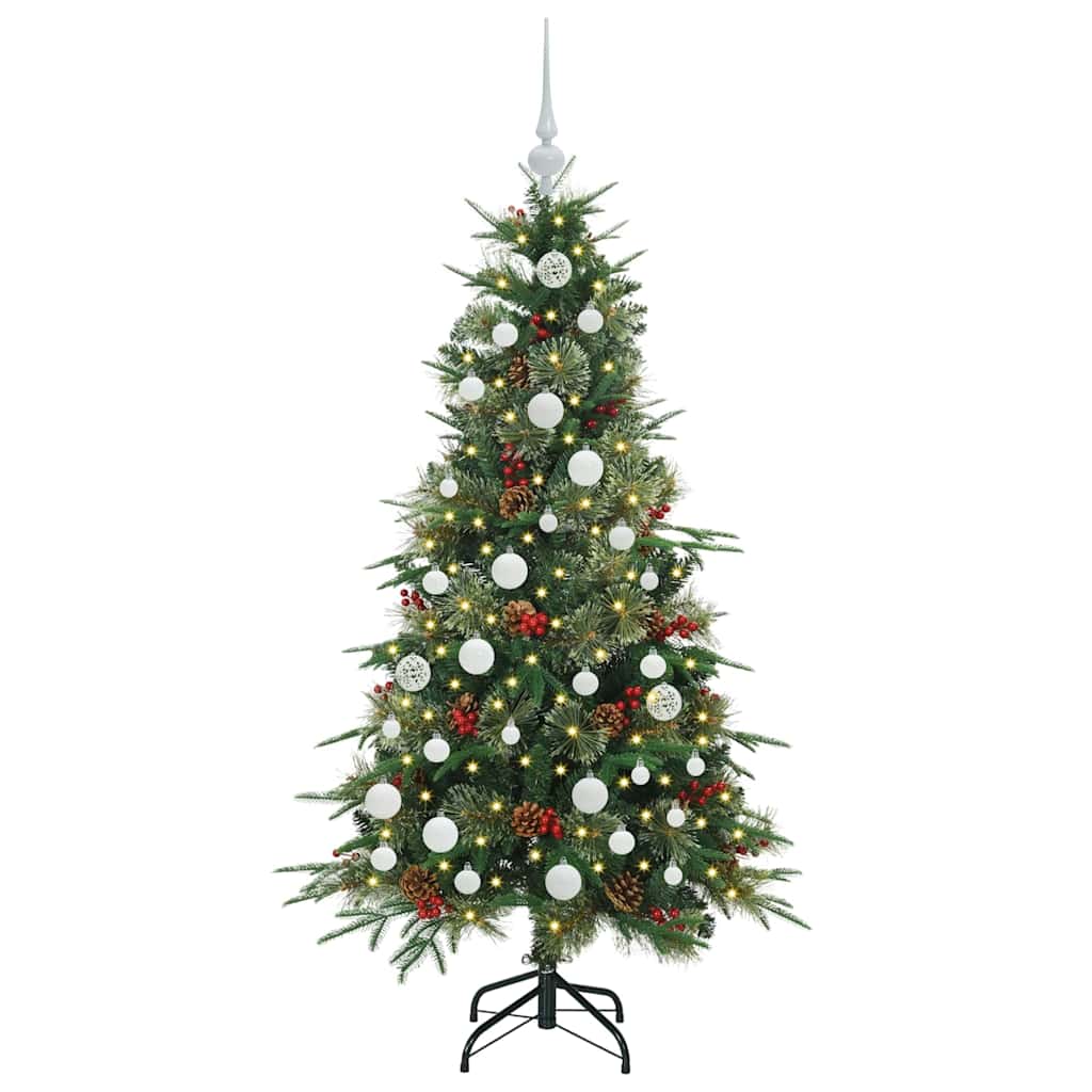 Árvore de Natal Articulada Artificial Verde 150 cm PE e PVC