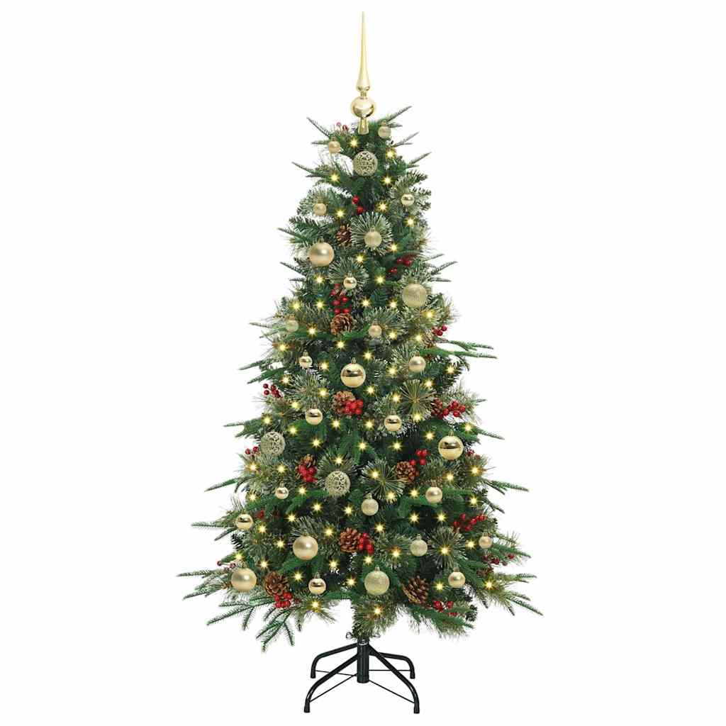Árvore de Natal Articulada Artificial Verde 150 cm PE e PVC
