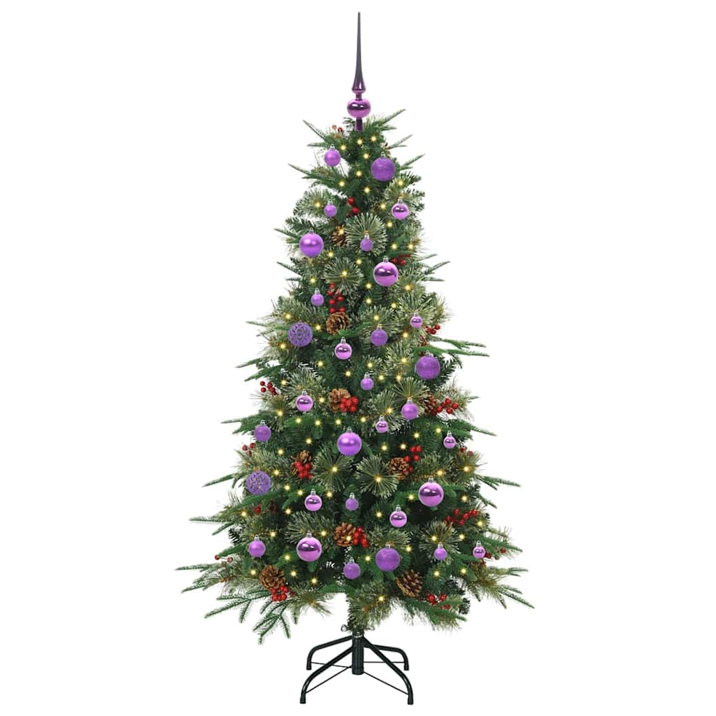 Árvore de Natal Articulada Artificial Verde 150 cm PE e PVC