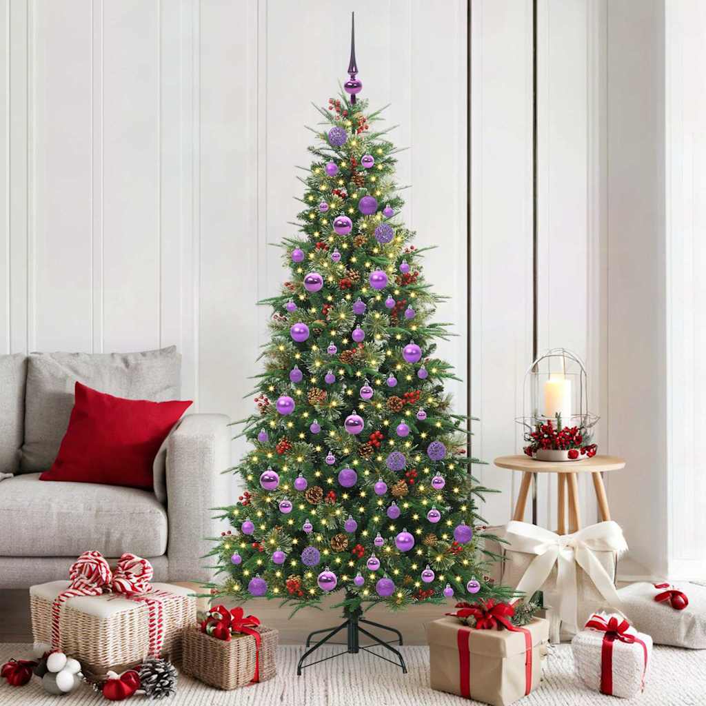 Árvore de Natal Articulada Artificial Verde 180 cm PE e PVC
