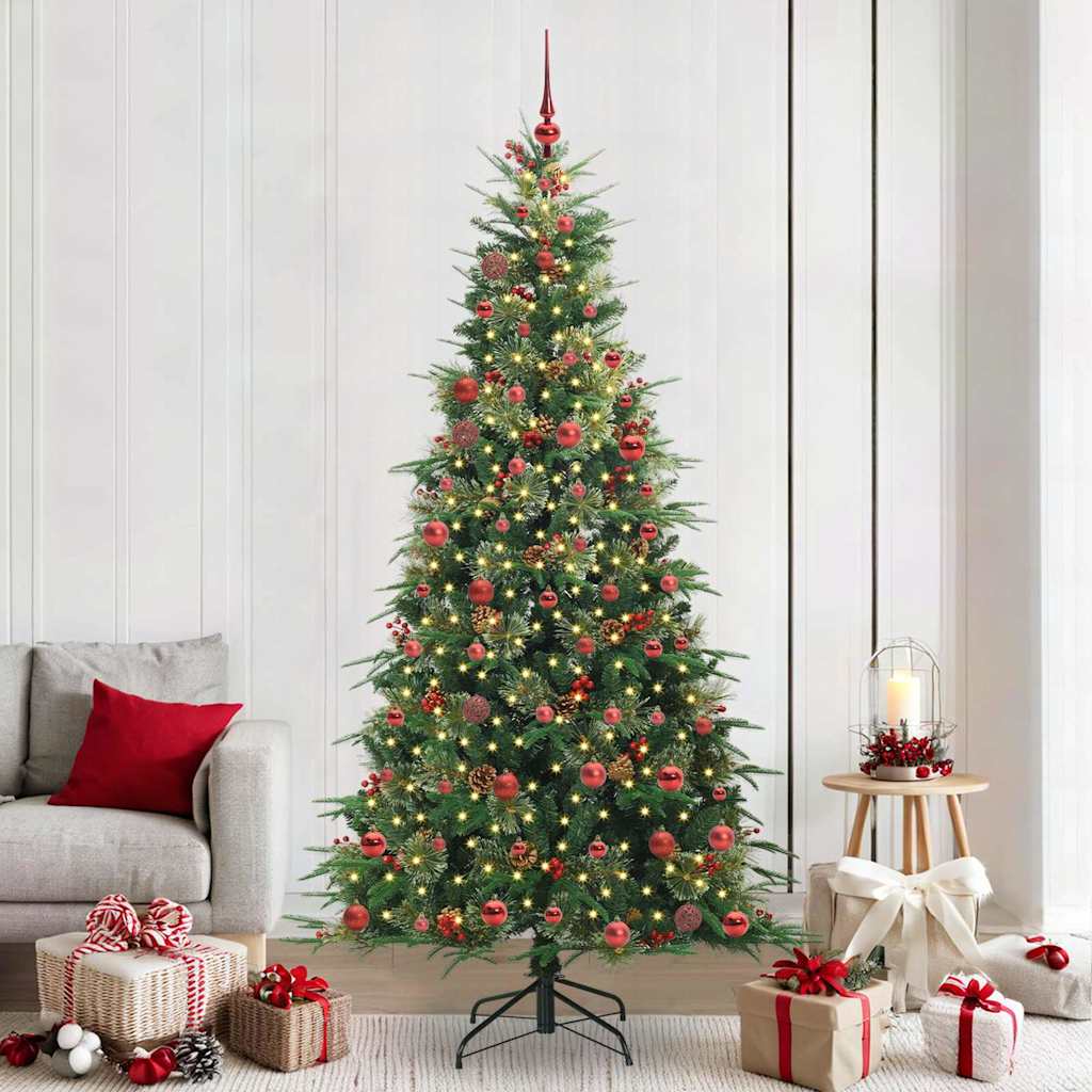 Árvore de Natal Articulada Artificial Verde 210 cm PE e PVC