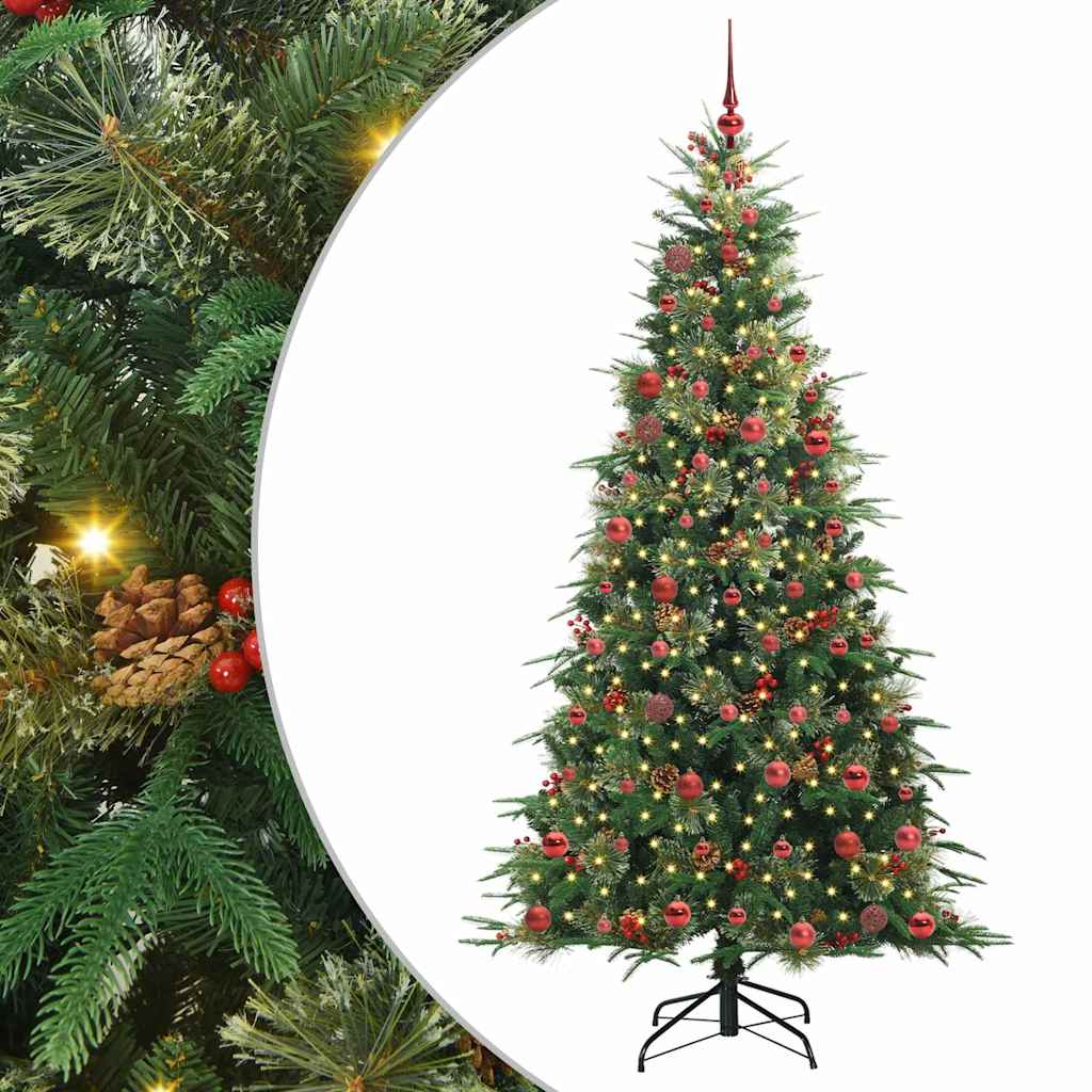 Árvore de Natal Articulada Artificial Verde 210 cm PE e PVC