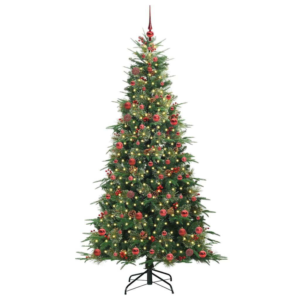 Árvore de Natal Articulada Artificial Verde 210 cm PE e PVC