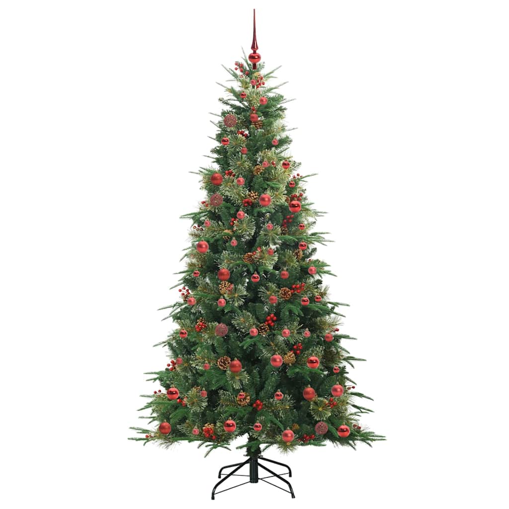 Árvore de Natal Articulada Artificial Verde 210 cm PE e PVC