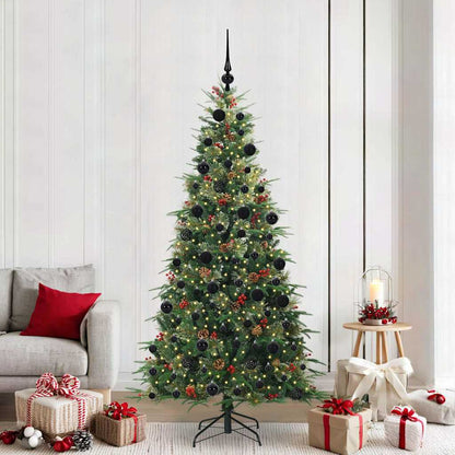 Árvore de Natal Articulada Artificial Verde 210 cm PE e PVC