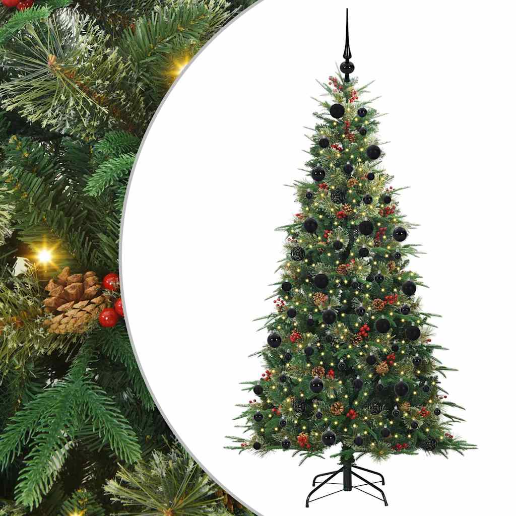 Árvore de Natal Articulada Artificial Verde 210 cm PE e PVC
