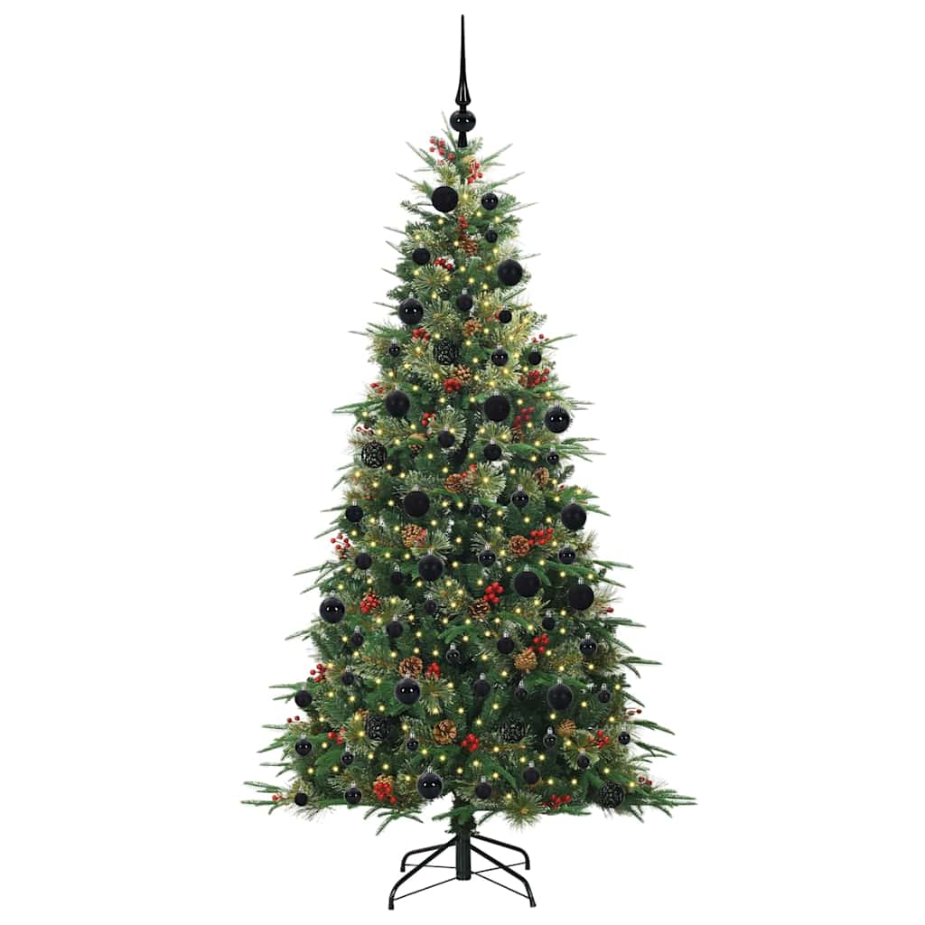 Árvore de Natal Articulada Artificial Verde 210 cm PE e PVC