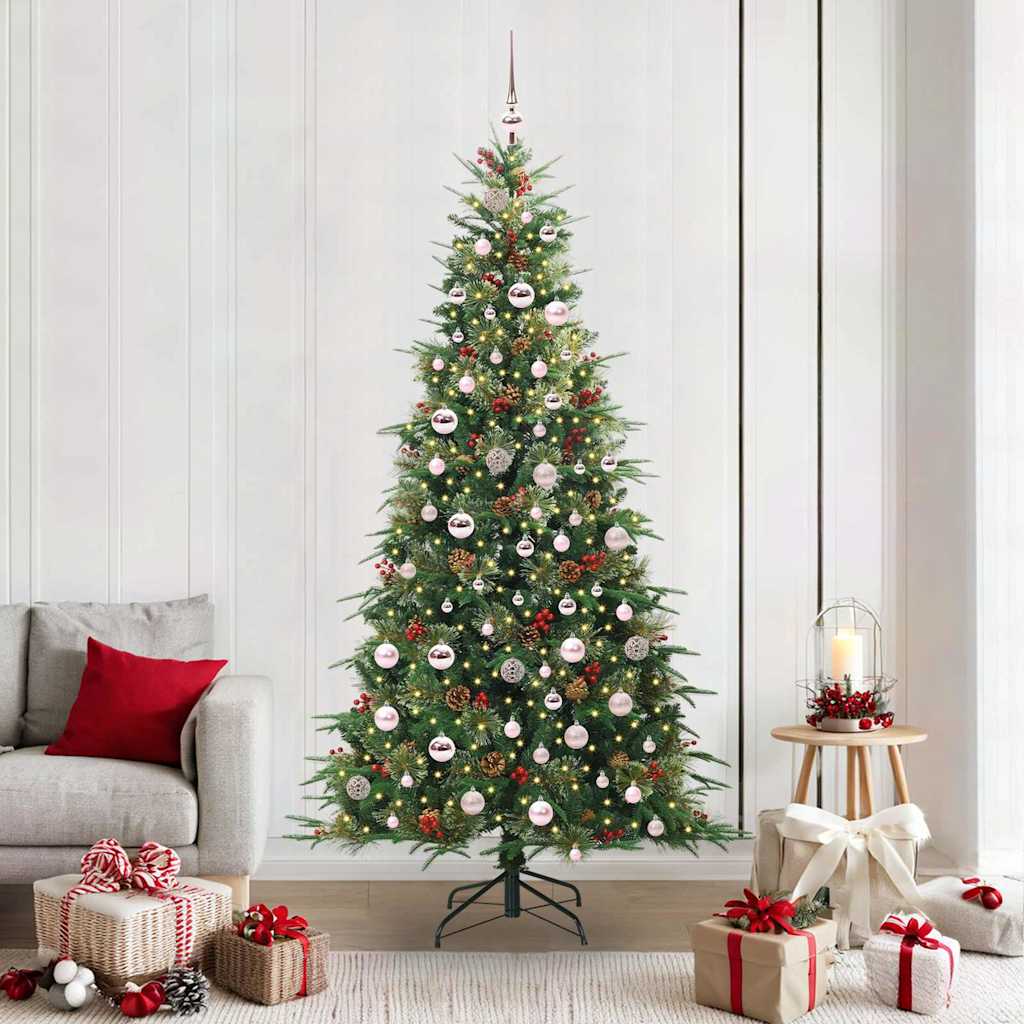 Árvore de Natal Articulada Artificial Verde 210 cm PE e PVC