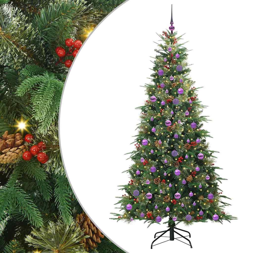Árvore de Natal Articulada Artificial Verde 210 cm PE e PVC