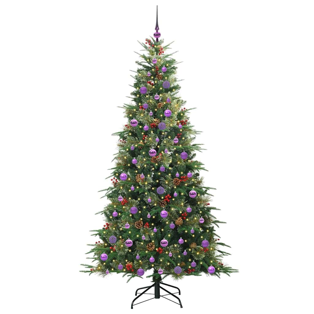 Árvore de Natal Articulada Artificial Verde 210 cm PE e PVC