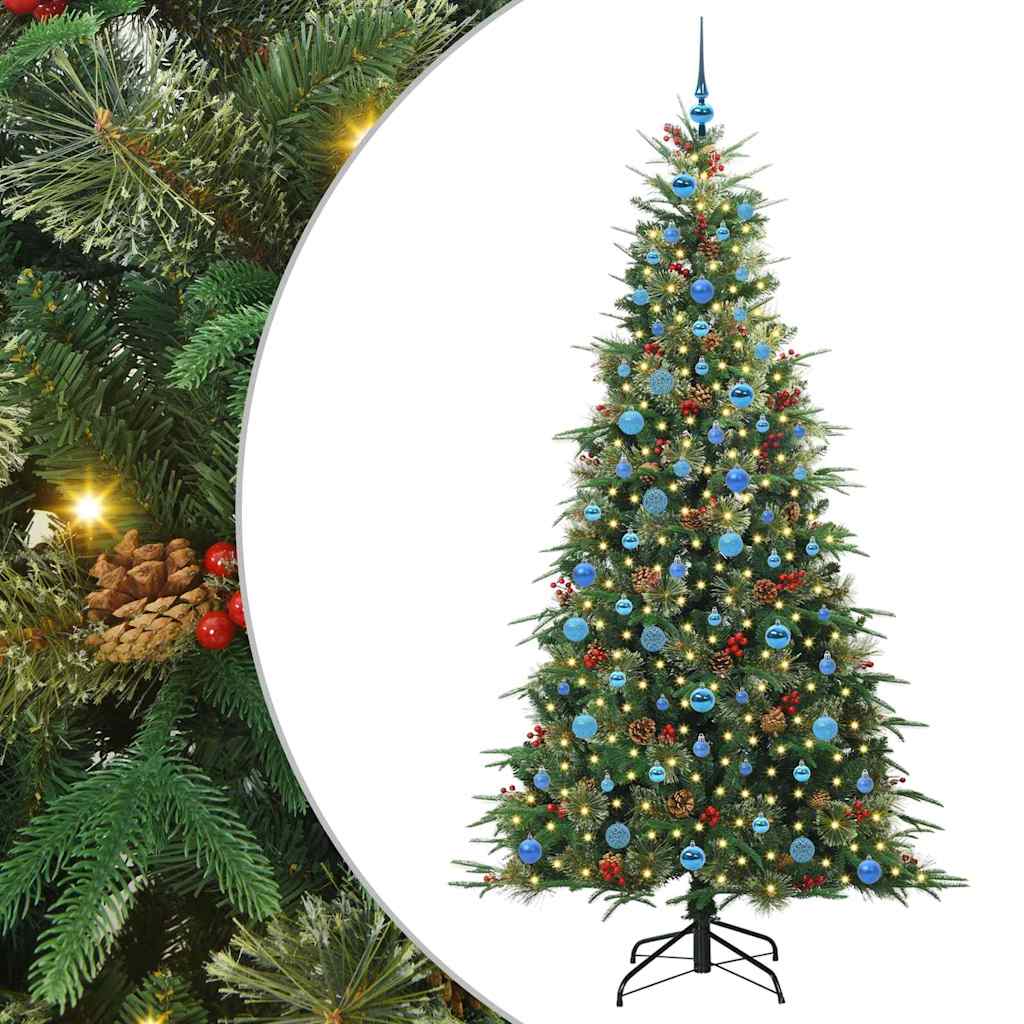 Árvore de Natal Articulada Artificial Verde 210 cm PE e PVC